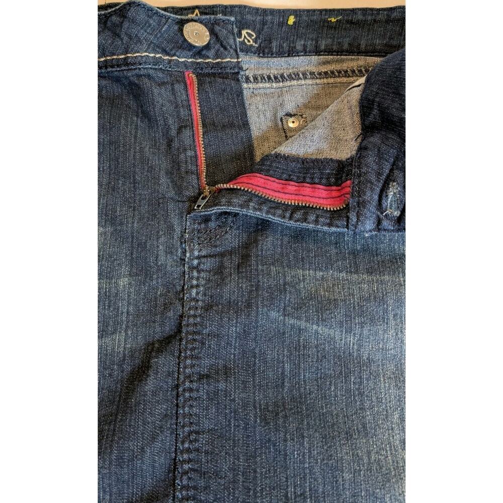 Almost Famous Distressed Stretch Denim Mini Skirt Pockets Plus Size 22 - Picture 6 of 10